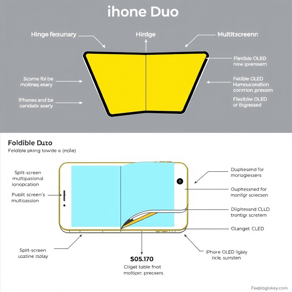 Diagram showing key features of the iPhone Duo
