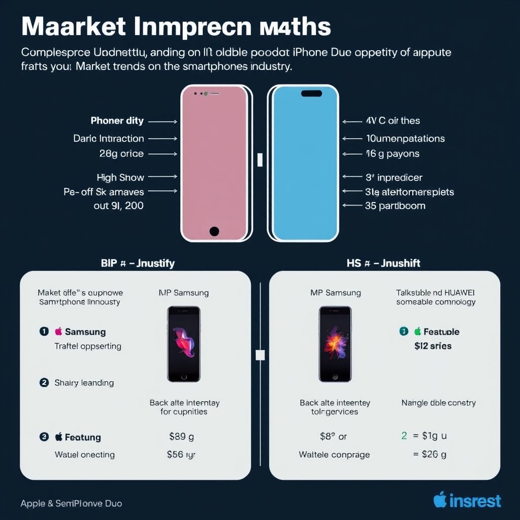 Diagram showing the impact of Apple iPhone Duo on the smartphone market